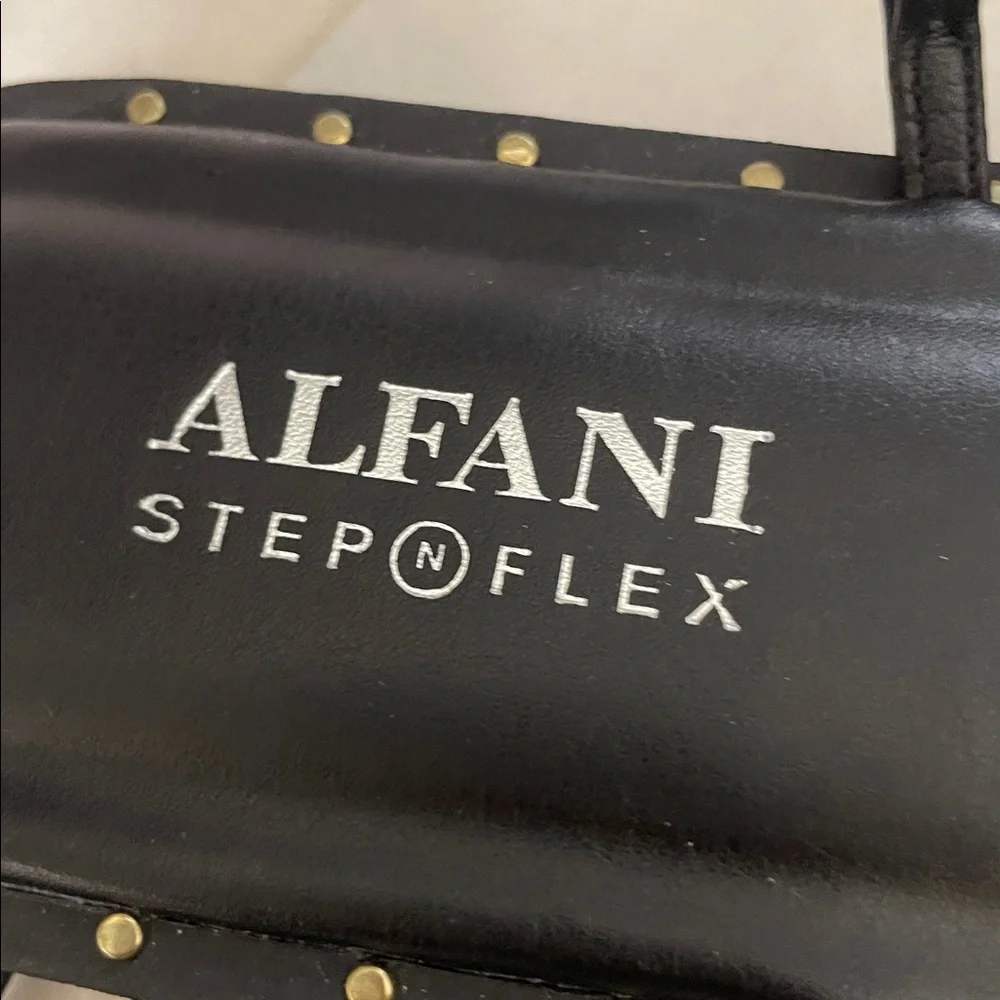 New Alfani Womens Novaraa Black Casual Strappy Sandals 5M